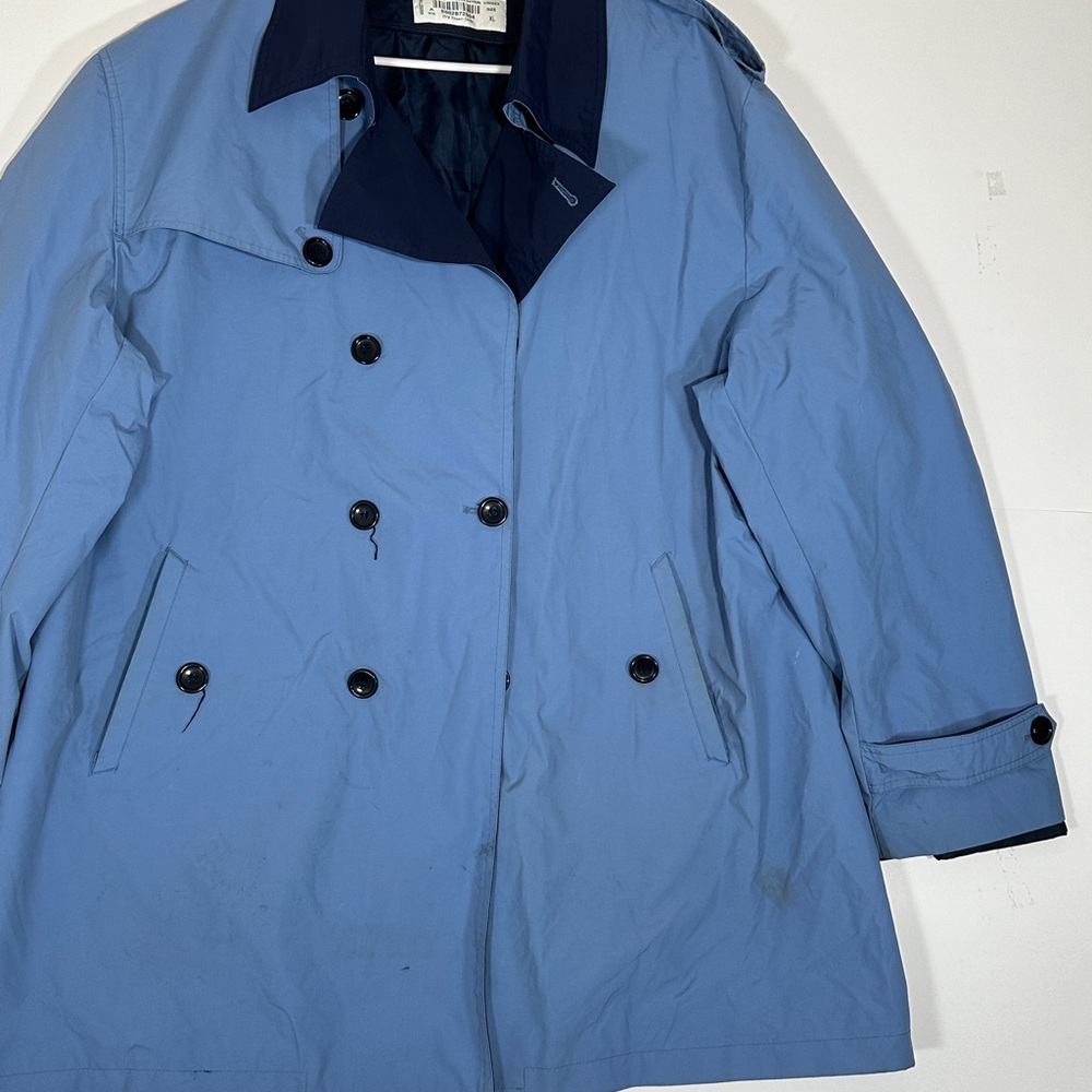 Disney Worldwide Unisex Cast Member Blue Trench Jacket Size XL Employee Coat - Picture 4 of 16